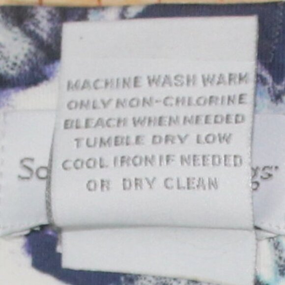 Soft Surrounding Blue Floral Cap Slv Faux Wrap Knit Dress - Picture 3 of 3